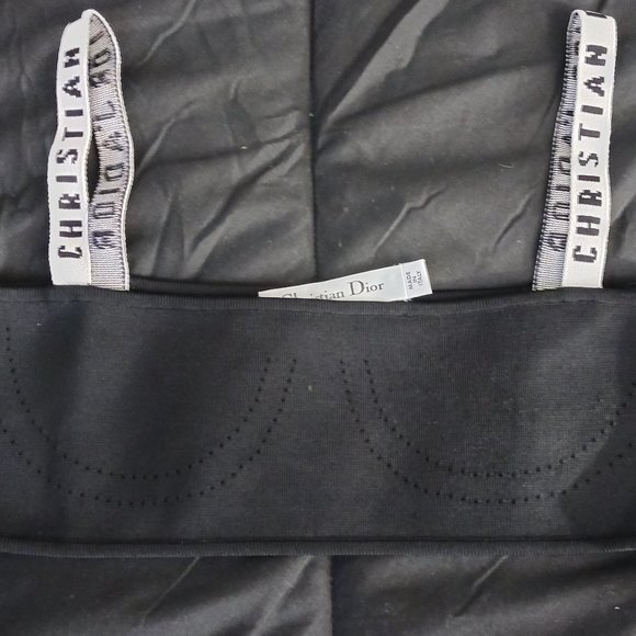 Dior Monochrome Logo Strap Crop Top. **Copy** - Picture 1 of 3